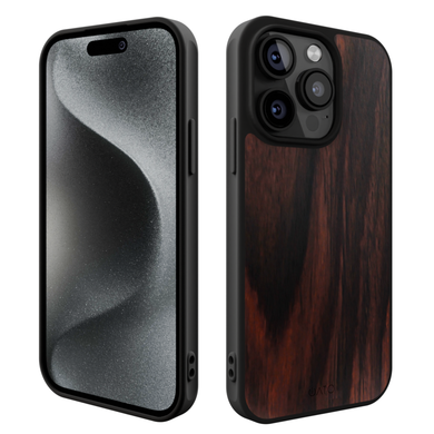 iPhone 15 Pro Max - iATO Ebony Wood Case - Protective Design. - iATO Awesome