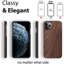 Load image into Gallery viewer, iPhone 12 &amp; 12 Pro Case - Minimalistic Design - Walnut Wood
