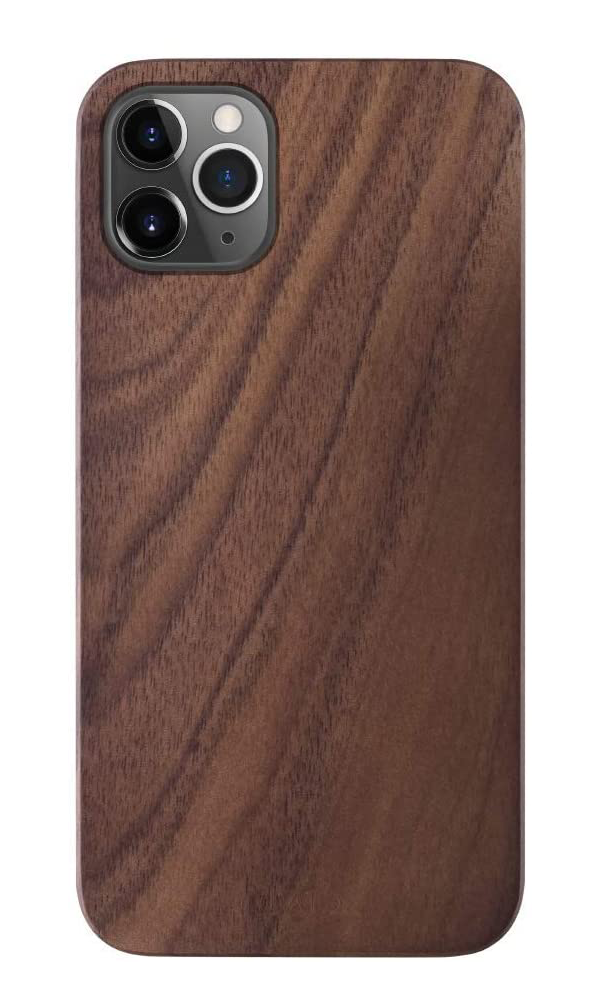 iPhone 12 & 12 Pro Case - Minimalistic Design - Walnut Wood