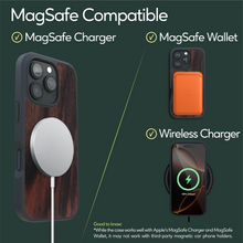 Load image into Gallery viewer, iPhone 16 Pro Max Case - MagSafe® Compatible - Ebony Wood - iATO Wooden Wonders
