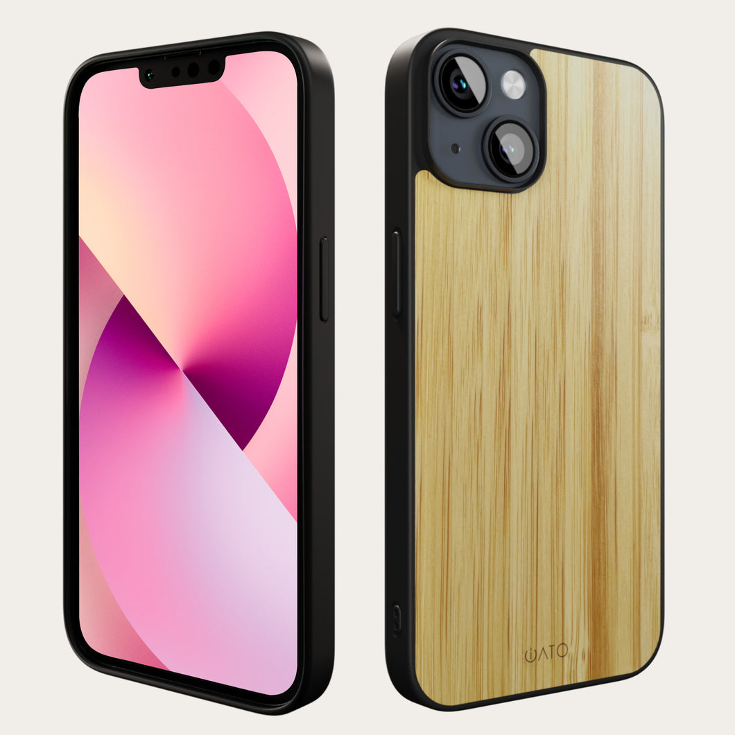 iPhone 13 - iATO Bamboo Wood Case - Protective Design. - iATO Awesome