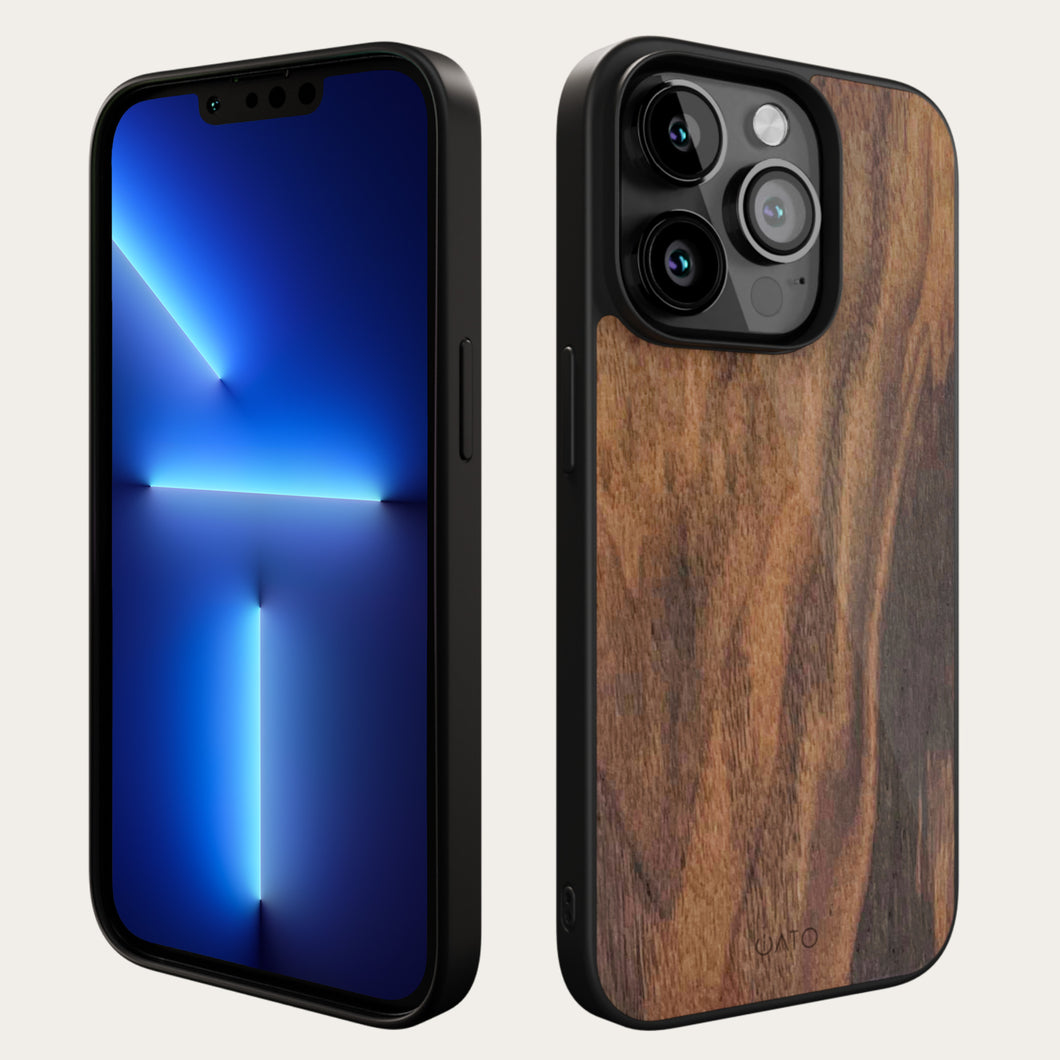 iPhone 13 Pro Max - iATO Walnut Wood Case - Protective Design. - iATO Awesome