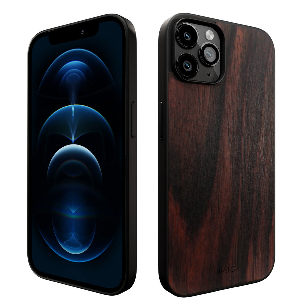 iPhone 12 & 12 Pro Case - Ebony Wood