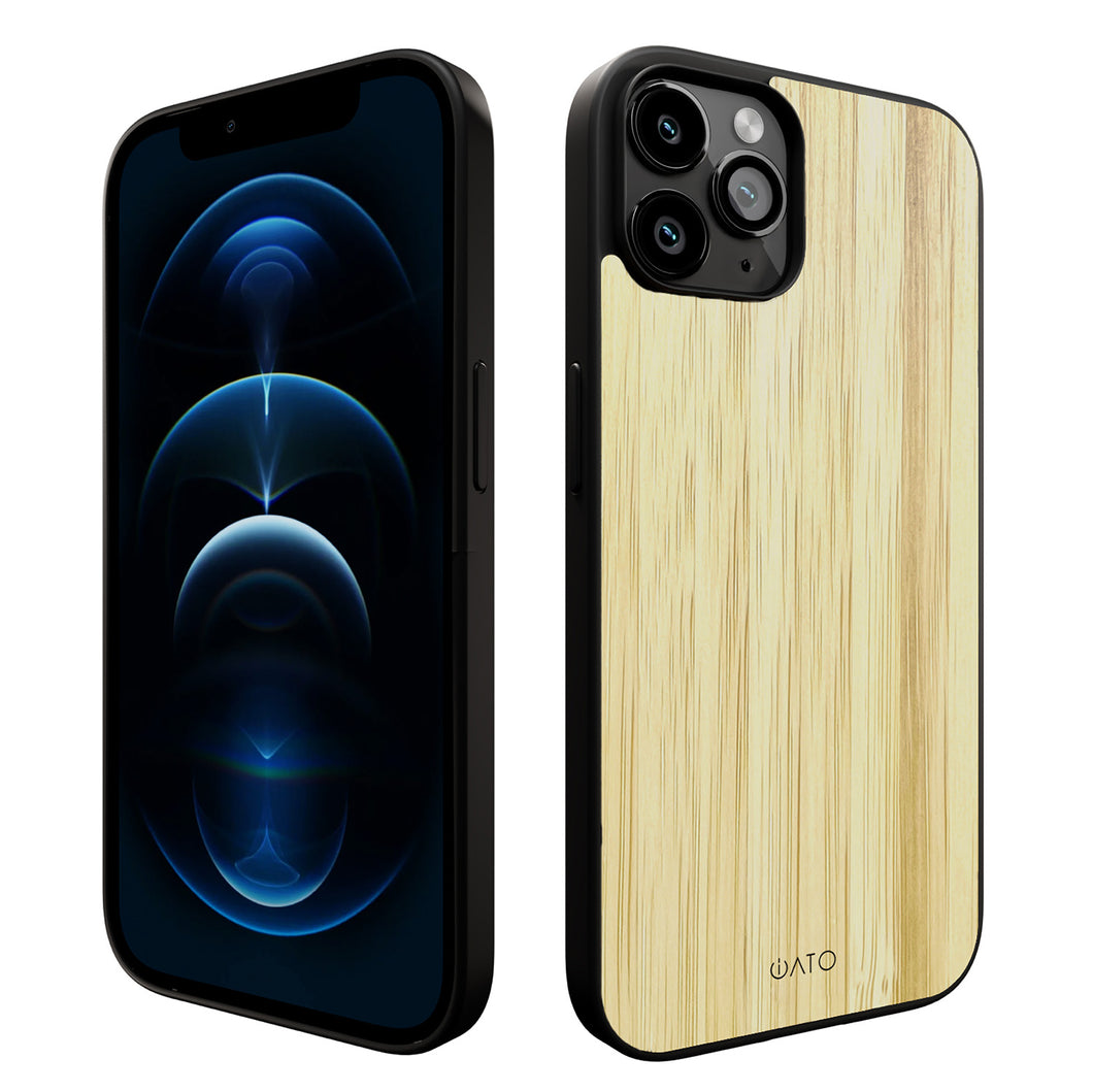 iPhone 12 Pro Max - iATO Bamboo Wood Case - Protective Design. - iATO Awesome