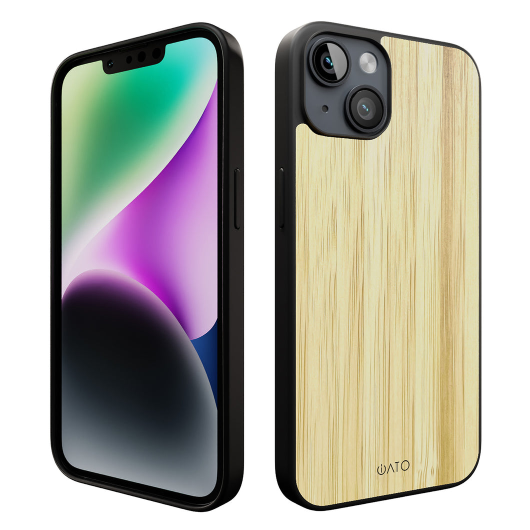 iPhone 14 - iATO Bamboo Wood Case - Protective Design. - iATO Awesome