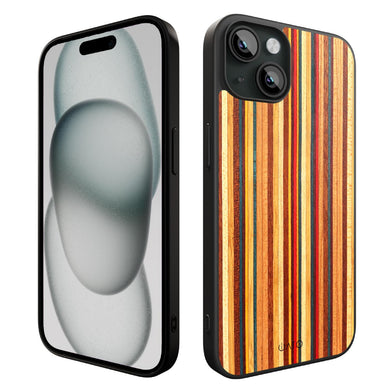 iPhone 15 Plus - iATO Skateboard Wood Case - Protective Design. - iATO Awesome