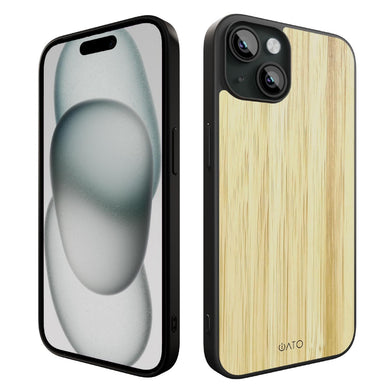 iPhone 15 - iATO Bamboo Wood Case - Protective Design. - iATO Awesome