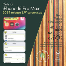Load image into Gallery viewer, iPhone 16 Pro Max Case - MagSafe® Compatible - Skateboard Wood - iATO Wooden Wonders
