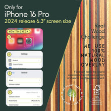Load image into Gallery viewer, iPhone 16 Pro Case - MagSafe® Compatible - Skateboard Wood - iATO Wooden Wonders
