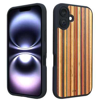 iPhone 16 Case - MagSafe® Compatible - Skateboard Wood - iATO Wooden Wonders