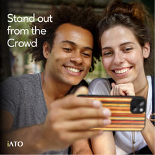 Load image into Gallery viewer, iPhone 15 - iATO Skateboard Wood Case - Protective Design. - iATO Awesome
