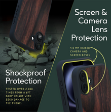 Load image into Gallery viewer, iPhone 16 Case - MagSafe® Compatible - Ebony Wood - iATO Wooden Wonders
