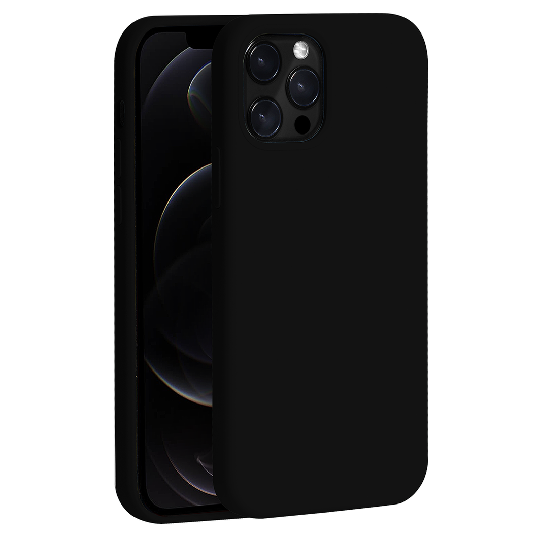 iPhone 12 Pro Max - iATO Black Liquid Silicone Case - Protective Design. - iATO Awesome