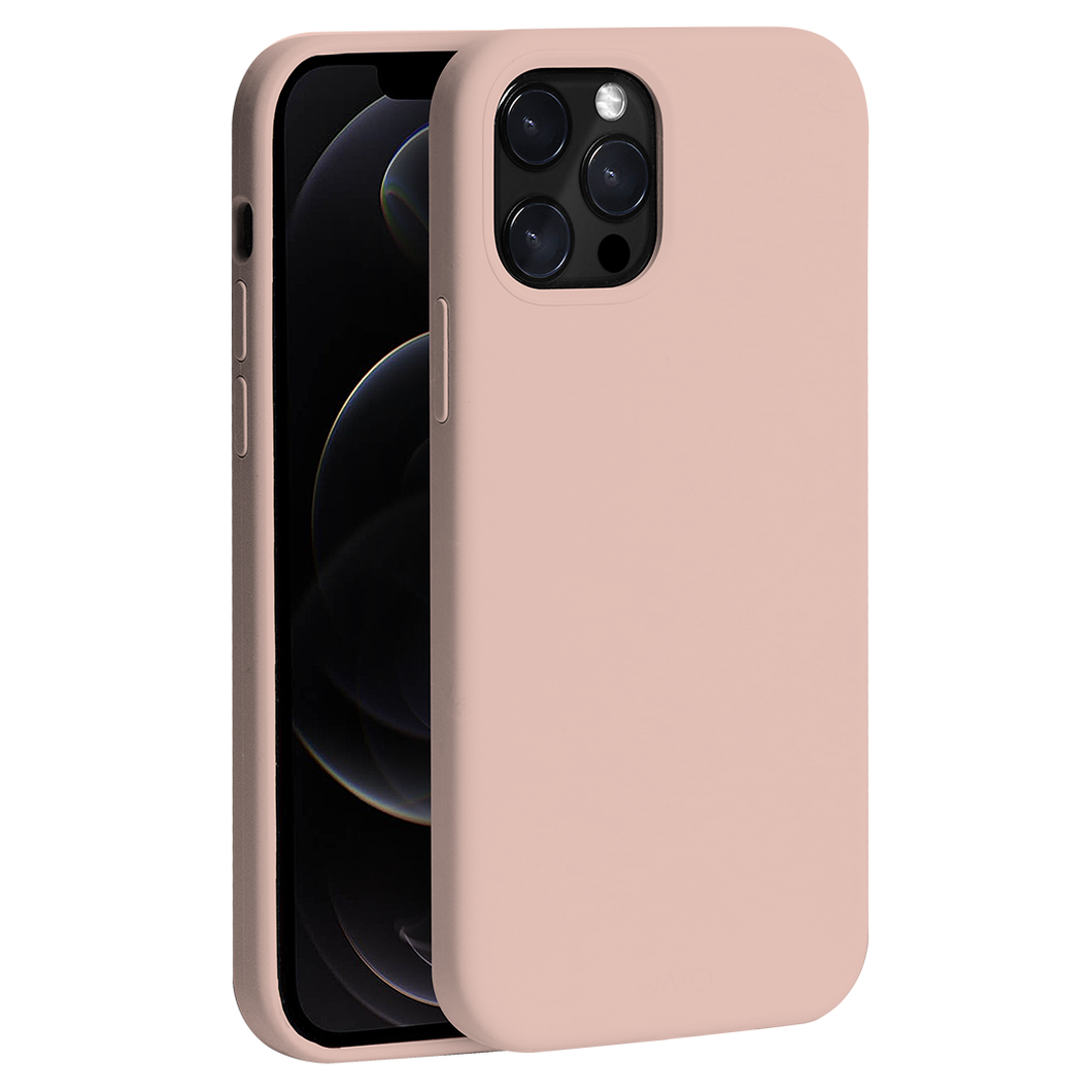 iPhone 12 & 12 Pro - iATO Pink Liquid Silicone Case - Protective Design. - iATO Awesome