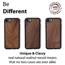 Load image into Gallery viewer, iPhone 7/8/ SE 2020 &amp; 2022 - iATO Walnut Wood Case - Protective Design. - iATO Awesome
