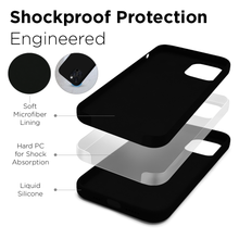 Load image into Gallery viewer, iPhone 12 Pro Max - iATO Black Liquid Silicone Case - Protective Design. - iATO Awesome
