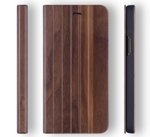 Load image into Gallery viewer, iPhone XR Case. Real Walnut Wood. Folio Flip Book Style. - iATO Awesome Accessories 
