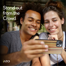 Load image into Gallery viewer, iPhone 14 - iATO Skateboard Wood Case - Protective Design. - iATO Awesome
