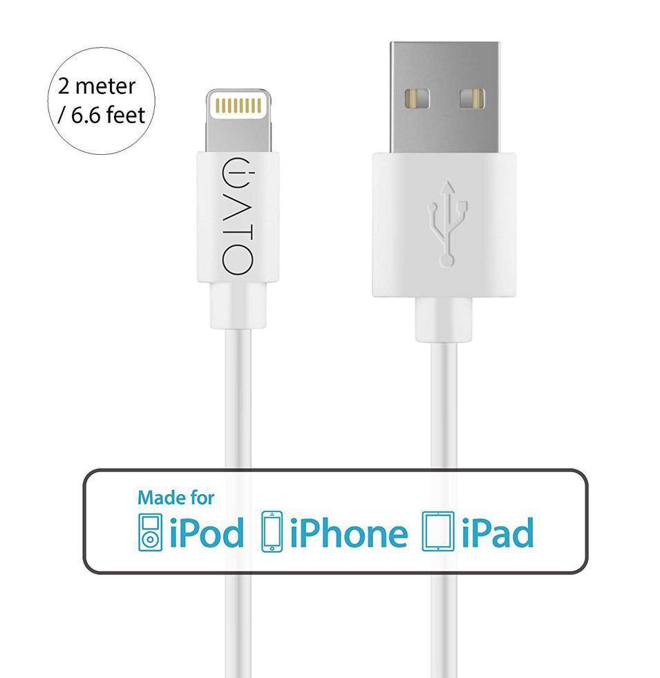 Lightning to USB Cable [Apple MFi Certified] for iPhone, iPad & iPod. 2M. - iATO Awesome Accessories 