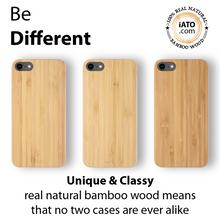 Load image into Gallery viewer, iPhone SE 2020 / 8 / 7 Case. Real Natural Bamboo Wood. Minimalistic Design. - iATO Awesome Accessories 
