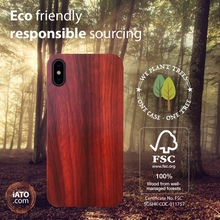 Load image into Gallery viewer, iPhone Xs/X Case. Real Natural Rose Wood. Minimalistic Design. - iATO Awesome Accessories 
